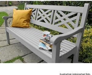 Drevená záhradná lavička v príjemnom sivom prevedení (k277764)