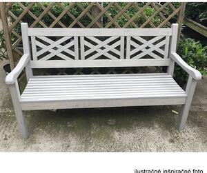 Drevená záhradná lavička v príjemnom sivom prevedení (k277764)