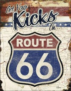 Plechová ceduľa Route 66 - Get Your Kicks On, ( x cm)