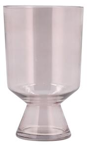 Svetloružová sklenená váza (výška 24 cm) Drum – Villa Collection
