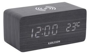 Karlsson 5933BK LED budík/hodiny s nabíjaním 15 cm