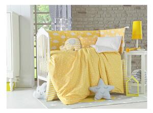 Žltý detský vankúšik s prímesou bavlny Mike & Co. NEW YORK Pillow Toy Bear Cute, 22 x 30 cm