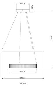 Globo 48046H1 LED závesné stropné svietidlo ZARA | 30W integrovaný LED zdroj | 1900lm | 3000K
