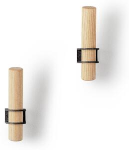 Súprava 2 háčikov z jaseňového dreva s čiernym držiakom EMKO Torch