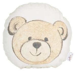 Detský vankúšik s prímesou bavlny Mike & Co. NEW YORK Pillow Toy Bearie, 23 x 23 cm