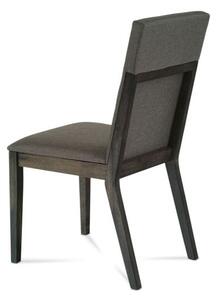 Drevená jedálenská stolička sivá, nohy vo farbe orech