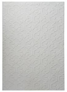 Koberec svetlosivý látka 160 x 230 cm žakárový obdĺžnikový tvar abstraktný vzor moderný štýl obývacia izba spálňa