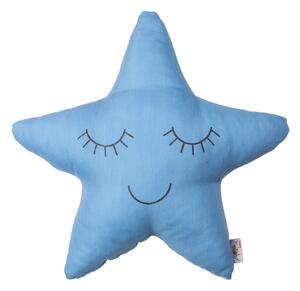 Modrý detský vankúšik s prímesou bavlny Mike & Co. NEW YORK Pillow Toy Star, 35 x 35 cm