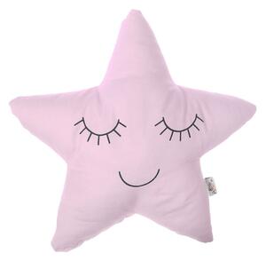 Svetloružový detský vankúšik s prímesou bavlny Mike & Co. NEW YORK Pillow Toy Star, 35 x 35 cm