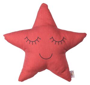 Červený detský vankúšik s prímesou bavlny Mike & Co. NEW YORK Pillow Toy Star, 35 x 35 cm