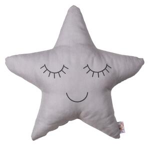 Sivý detský vankúšik s prímesou bavlny Mike & Co. NEW YORK Pillow Toy Star, 35 x 35 cm