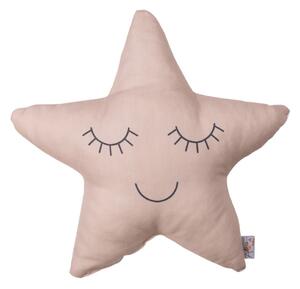 Béžovo-ružový detský vankúšik s prímesou bavlny Mike & Co. NEW YORK Pillow Toy Star, 35 x 35 cm