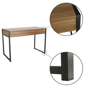 Písací stôl, dub/čierna, ALYSANDRA TYP 2