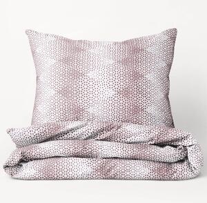 Goldea saténové posteľné obliečky deluxe - vzor 1057 fialové polygóny 220 x 200 a 2ks 70 x 90 cm