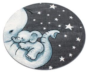 Modro-sivý detský koberec ø 120 cm Kids – Ayyildiz Carpets