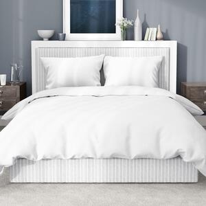 Goldea damaškové posteľné obliečky - vzor 815 tenké biele prúžky 140 x 220 a 70 x 90 cm