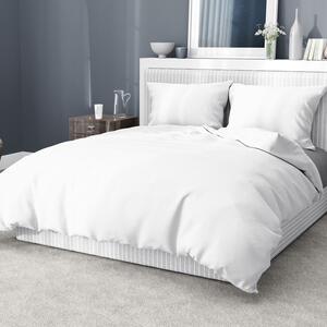 Goldea damaškové posteľné obliečky - vzor 815 tenké biele prúžky 240 x 220 a 2ks 70 x 90 cm