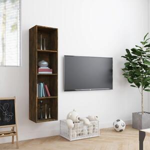 Knižnica/TV skrinka dymový dub 143x30x36 cm spracované drevo