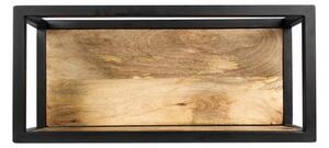 Nástenná polica s detailom z mangového dreva HSM collection Caria, 55 × 25 cm