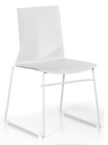 Plastová jedálenská stolička CLANCY, biela