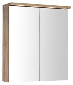 Aqualine Aqualine, KAWA STRIP Galérka s LED osvetlením 60x70x22cm, dub emporio, WGL36S