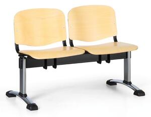 Drevená lavica do čakární ISO, 2-sedadlo, chróm nohy