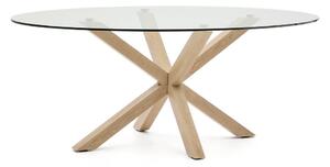 Jedálenský stôl so sklenenou doskou 100x200 cm Argo – Kave Home