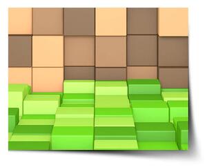 Sablio Plagát Blocks 3D - 60x40 cm