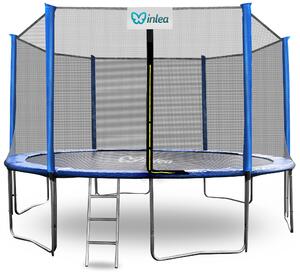 INLEA PREMIUM Jump Trampolína 400 cm s vonkajšou ochrannou sieťou - modrá