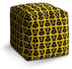 Sablio Taburet Cube Star Wars Stormtrooperi Pattern na žltej - 40x40x40 cm