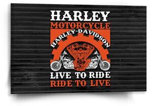 Sablio Obraz Harley-Davidson Live to ride, ride to live - 60x40 cm