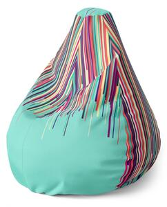Sablio Sedací vak Pear Stekajúca farba - 70 x 95 x 15 cm