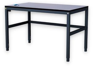 Antistatický dielenský ESD stôl, 1200x800x745-985 mm, nastaviteľné podnožie