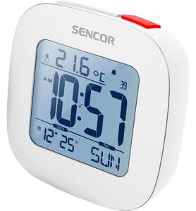 Sencor SDC 1200 W hodiny s budíkom, biela