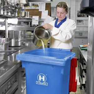 Nádoba na kuchynský odpad FATBOXX, 200 litrov, modrá