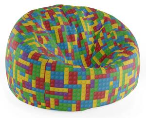 Sablio Sedací vak Cocoon Farebná stavebnica - 75 x 45 x 35 cm
