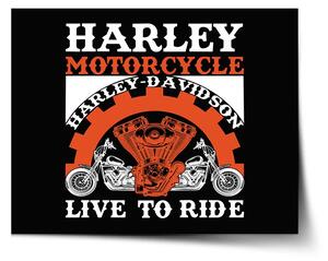 Sablio Plagát Harley-Davidson Live to ride - 60x40 cm