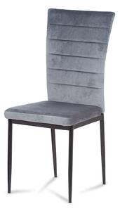 Moderná jedálenská stolička sivá látka