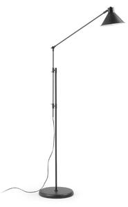 Čierna stojacia lampa s kovovým tienidlom (výška 220 cm) Dione – Kave Home