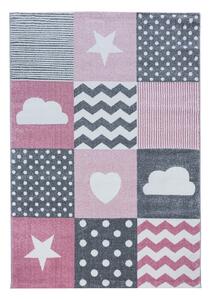 Ružovo-sivý detský koberec 80x150 cm Kids – Ayyildiz Carpets