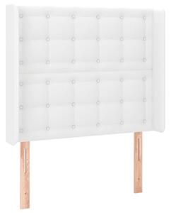Čelo postele biele 93x16x118/128 cm umelá koža