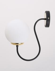 Čierno-biele nástenné svietidlo ø 15 cm Oslo – Squid Lighting