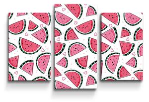 Sablio Obraz - 3-dílný Vodný melón - 75x50 cm