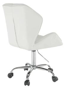 Kancelárske kreslo v modernom futuristickom dizajne z bielej ekokože