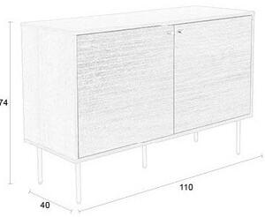 Hnedá komoda v dekore orecha 110x74x40 cm Stripes – White Label