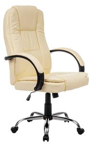 Elegantní kancelářská židle INGER koženka, béžová