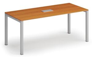 Stôl SQUARE 1800 x 800 x 750, čerešňa + stolová zásuvka TYP I, strieborná