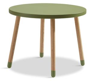 Zelený detský stolík Flexa Dots, ø 60 cm