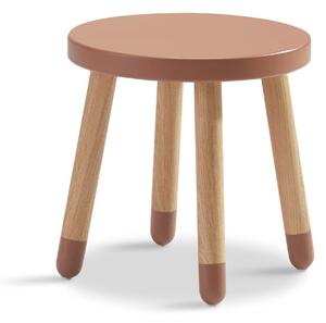 Ružová detská stolička Flexa Dots, ø 30 cm