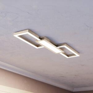 Stropné svietidlo LED Monirote, matný nikel, dĺžka 78 cm, hliník, CCT
